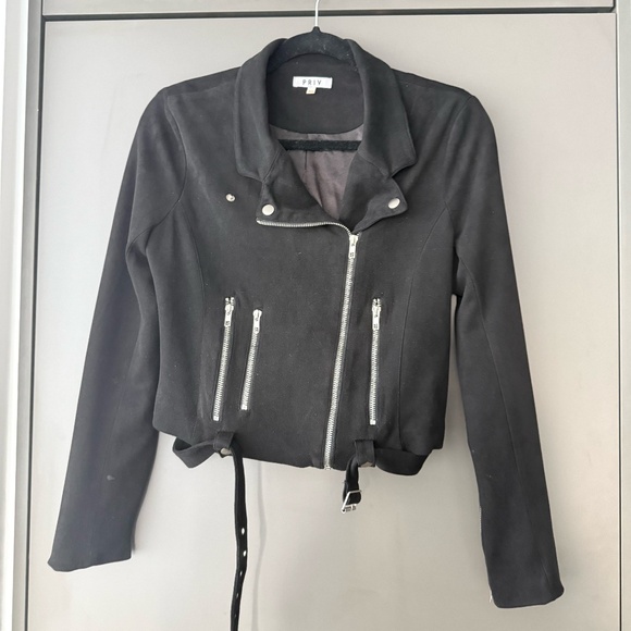 NWOT Black Faux Suede Jacket - Picture 1 of 8